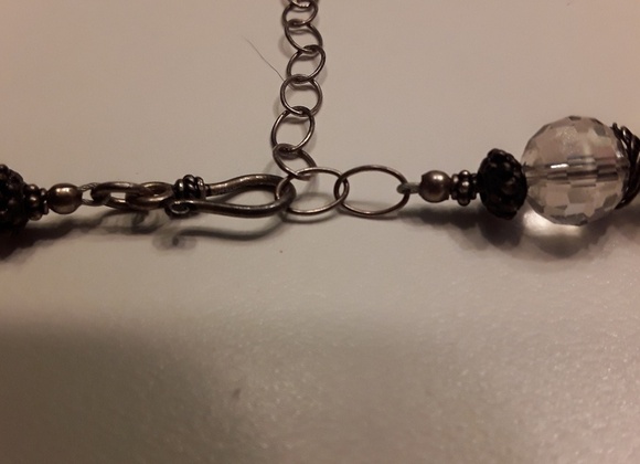 Silver Pyrite Necklace and Earrings - Picture 4 of 4